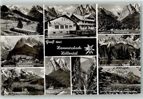 Hammersbach Zugspitzbahn Hotel Höllentalklamm Wettersteingebirge Badersee Waxenstein Zugspitze