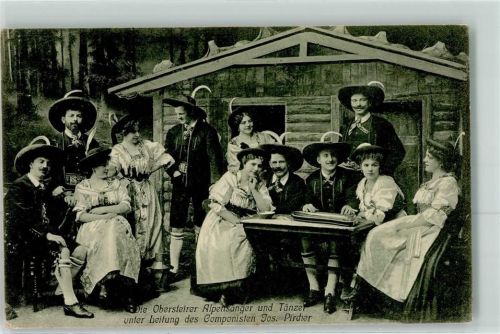 Die Obersteirer Alpensänger und Tänzer Komponist Jos.Pircher Tracht