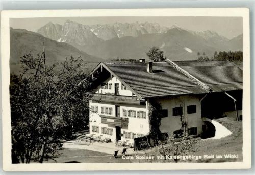 Reit im Winkl Gasthaus Cafe Steiner m. Kaisergebirge