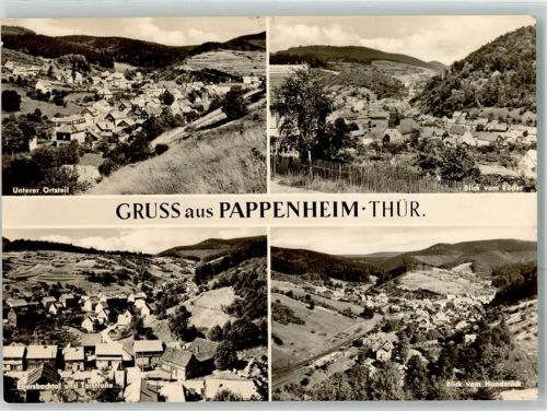 Kleinschmalkalden Ebersbachtal u. Talstraße Blick vom Röder Pappenheim