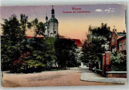 Wurzen Domplatz Lutherbrunnen