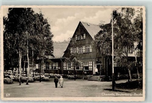 Chemnitz 1938 Beutenberg Baude Biergarten