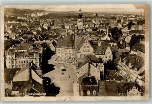 Döbeln mit Rathaus und Schlegelbrunnen