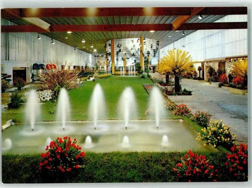 Westend 1969 Grüne Woche Blumenausstellungshalle mit Brunnen