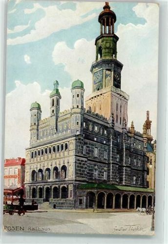 Posen sign. Tischer Verein für das Deutschtum im Ausland Deusche Rathäuser Nr. 9