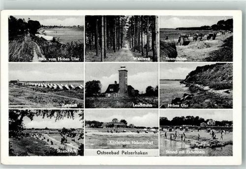 Pelzerhaken Leuchtturm Zeltstadt Strand Waldweg Hohes Ufer Kinderheim Helenenbad