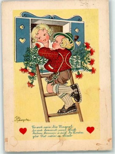 Blumen Fensterln Spruch Verlag Lengauer Nr.2016