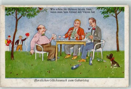 Geburtstag Hund Pfeife Zigarre M.W.B. Nr.144-2