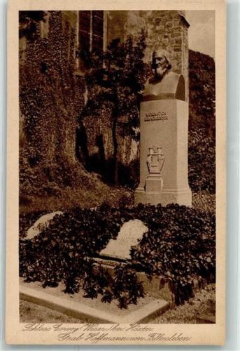 Höxter Corvey Schloss Grab v. Hoffmann v. Fallersleben