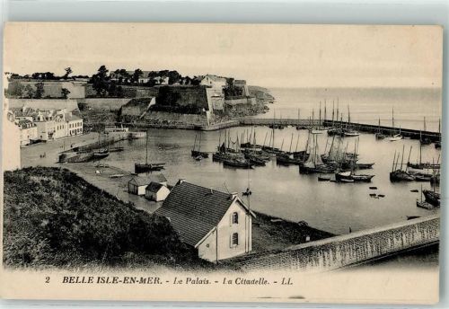 Lorient Belle Isle en Mer Le Palais La Citadelle Hafen Schiff Boot Ruderboot