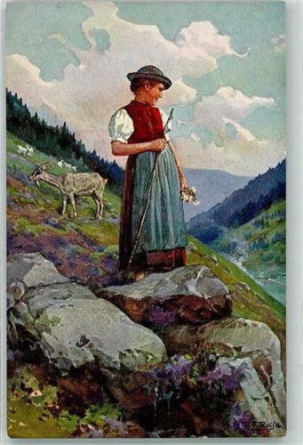 Schwarzwälder Leben Sennerin Ziege Joh. Elchlepp Nr. 1