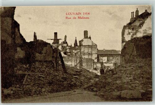 Leuven Rue de Malines 1914