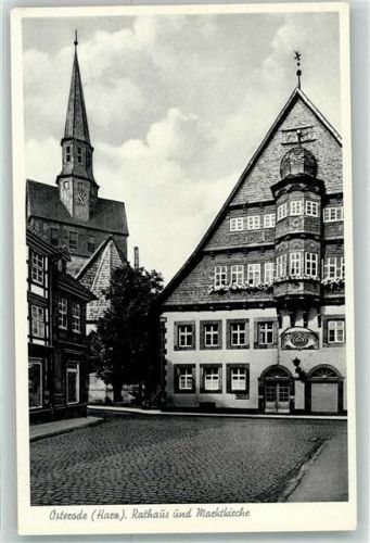 Osterode Rathaus und Marktkirche
