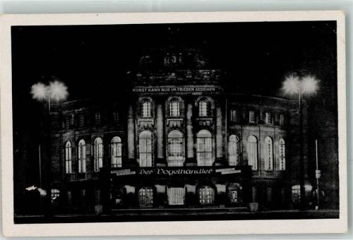 Chemnitz Opernhaus Abendaufnahme Auführung Der Vogelhändler
