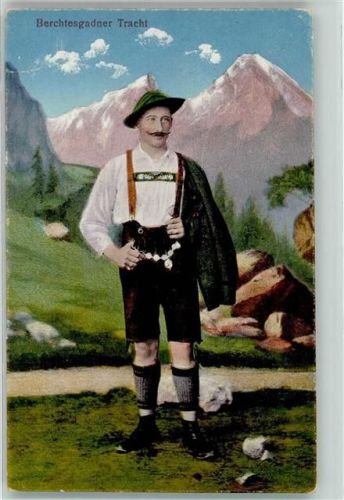 Berchtesgaden 1923 Mann in Berchtesgadener Tracht
