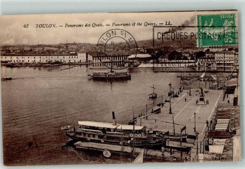 Toulon Panorama des Quais Schiff Ruderboot
