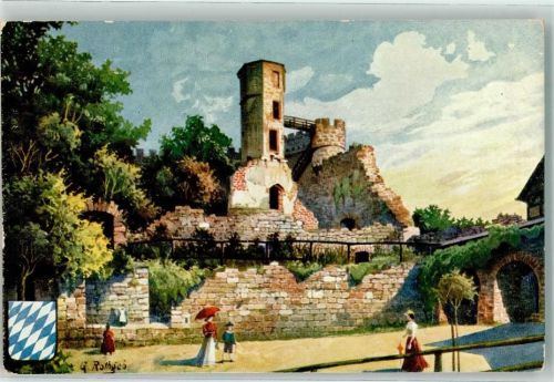 Dilsberg Schloss Dilsberg sign. G.Rothgeb Serie Die Deutschen Burgen Neckar-Serie No.3