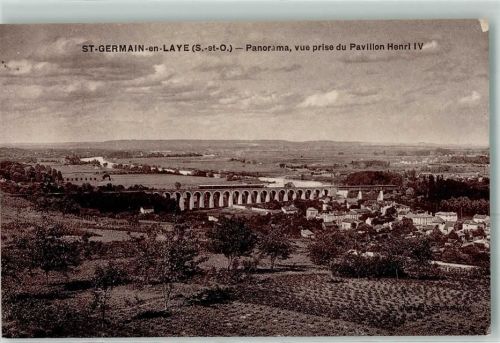 Saint-Germain-en-Laye Panorama vue prise du Pavillon Henri IV Viadukt Eisenbahn