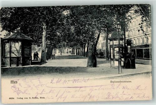 Metz 1910 Esplanadenstraße Litfaßsäule