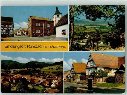 Rumbach 1972 mit Ev. Kirche