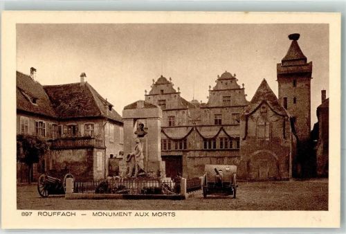 Rouffach Kriegerdenkmal Geschütz