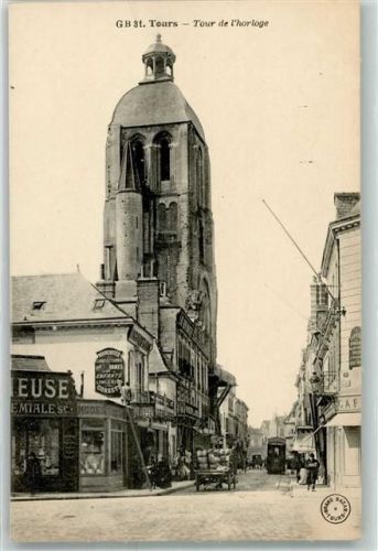 Tours Uhrturm Straßenbahn