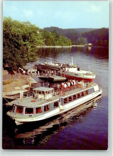 Saalburg Schiffsanlegestelle Fahrgastschiff