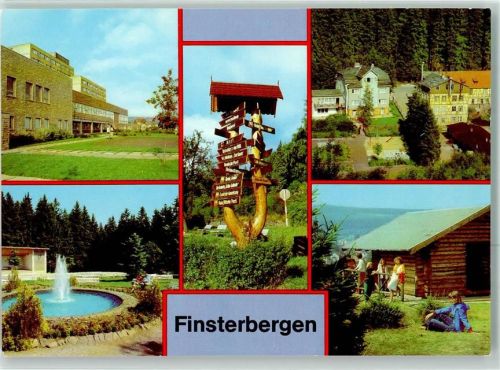 Finsterbergen FDGB- Erholungsheim Wilhelm Pieck Wegweiser am VdN-Kurheim Dr.Theodor Neubauer