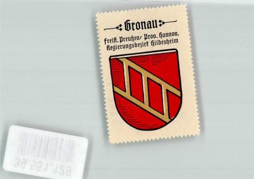 31028 W3212 Gronau Leine Vignette Klebemarke Stadtwappen Gronau Kaffee Hag Nr.14
