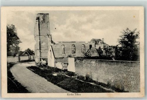 Tilloy-Floriville 1916 zerstörte Kirche