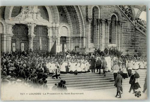 Lourdes 1911 Procession du St. Sacrement