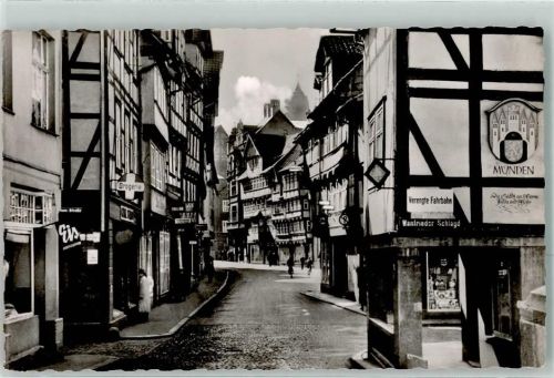 Hann. Münden Lange Straße Fachwerkhäuser Drogerie