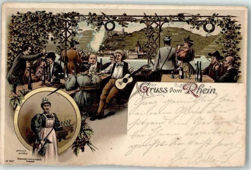 Mainz 1899 Lithographie