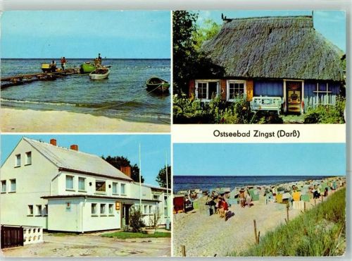 Zingst Fischerstrand Rohrdachkarte FDGB Erholungsheim Stranddistel
