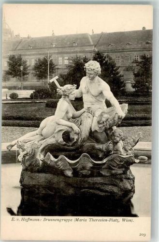 Wien 1903 Brunnengruppe auf dem Maria-Theresien-Platz von E.v.Hoffmann