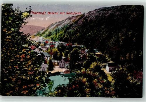 Tharandt Badetal mit Schloßteich