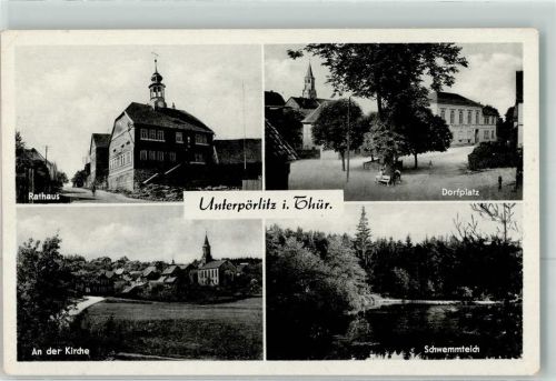 Unterpörlitz Rathaus Dorfplatz Kirche Schwemmteich