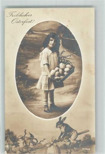 1916 Kind Hase Küken vermenschlicht
