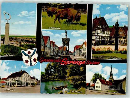 Springe Wisente Marienbrunnen Hotel Friese Göbel-Bastei Volkspark Marktplatz Kirche