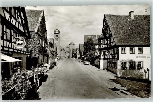 Langenburg Dorfstraße Pfarrkirche Wasserturm