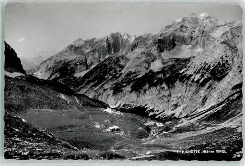 Pfeishütte 1961 mit Hüttenstempel
