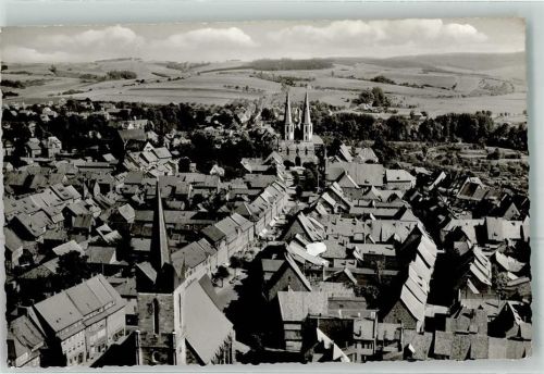 Duderstadt Fliegeraufnahme mit Basilika St. Cyriakus und Kirche St. Servatius