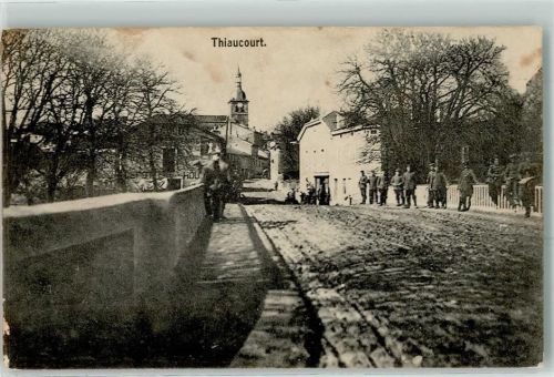 Thiaucourt-Regnieville Kirche Straße Soldaten Brig.-Ers.-Bat.52 2. Kompagnie