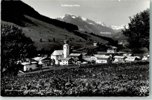 Saalbach 1963 mit Kath. Pfarrkirche hll. Bartholomäus