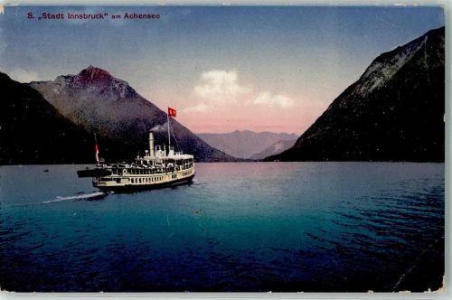 Achensee 1925 Fahrgastdampfer Stadt innsbruck auf dem Achensee