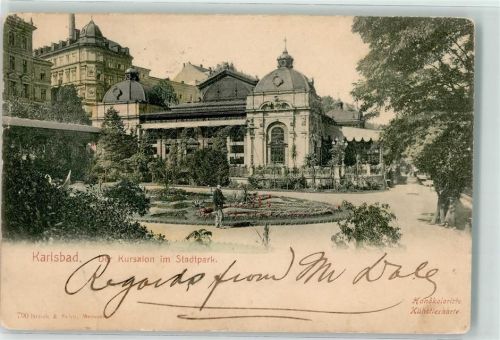 Karlovy Vary 1905 Kurhaus Stadtpark