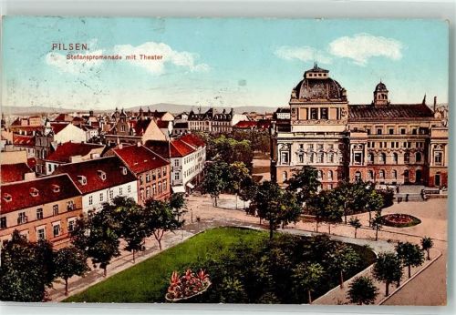 Plzen 1911 Stefanspromenade Theater