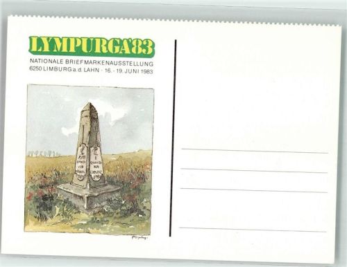 Limburg Lympurga 83 Nationale Briefmarkenausstellung 16.-19. Juni 1983 Ausstellung Gedenkstein sign.