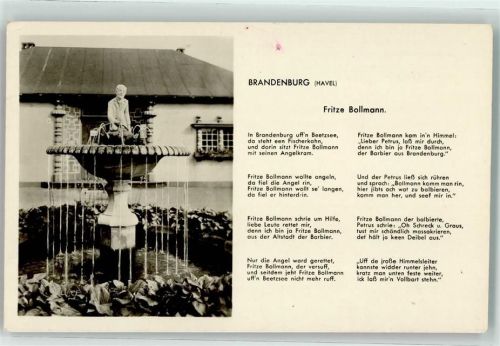 Brandenburg Fritze Bollmann Gedicht
