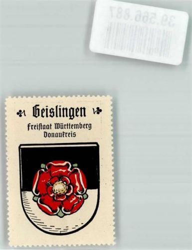 Geislingen Stadtwappen Geislingen Sammelmarke Klebemarke Kaffee Hag